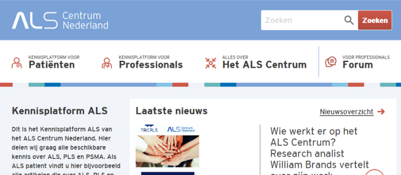 screenshot kennisplatform ALS