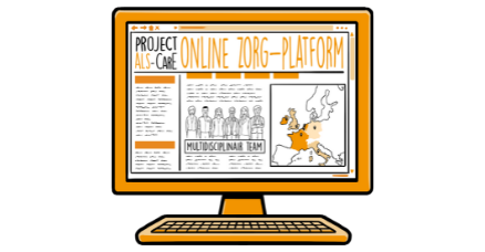 tekening computerweergave online zorgplatform